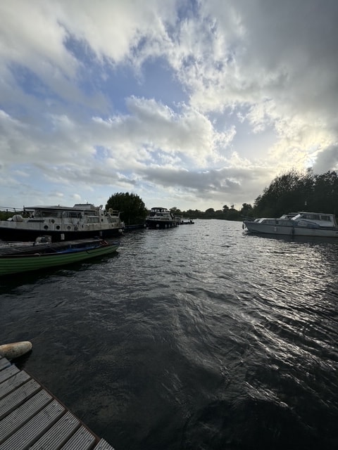 Riverside berths at Shamrock Marina
